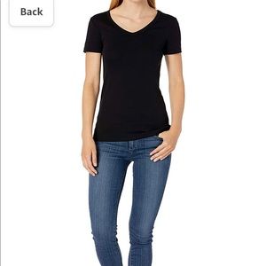 Women's 2-Pack Slim-Fit Short-Sleeve V-Neck T-Shirt 2XL size